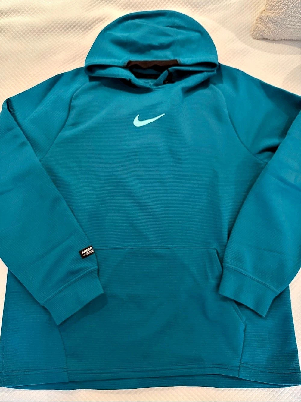 Nike Pro Mens Therma-Fit Teal Pullover Hoodie
